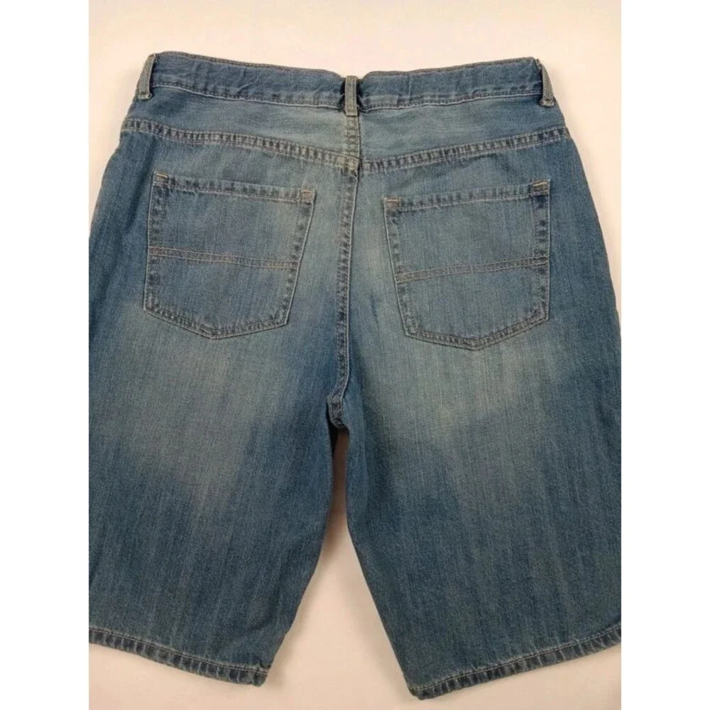 Boys Denim Jean Shorts Husky Blue Size 14